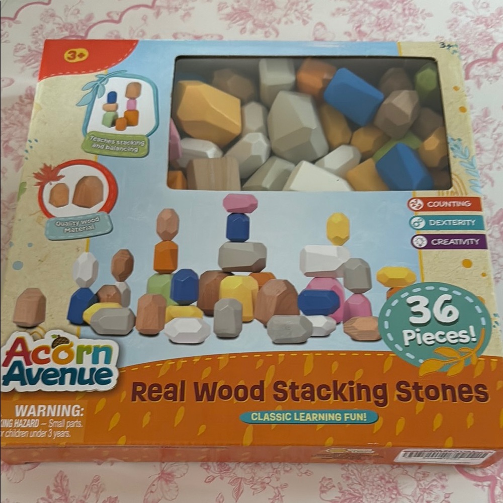 Acorn Avenue Real Wood Stacking Stones